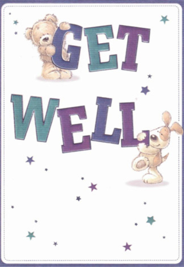 This greeting card is brimming with gentle encouragement, the artwork playfully reflecting the close-knit charm of Wealdstone's community. Two lovable companions-a friendly bear and an exuberant puppy-are seen engaging with the large 'Get Well' letters, their fur so vividly illustrated that it seems touchable, suggesting the comforting feel of a plush bouquet. Twinkling stars and whimsical bursts of colour swirl around them, painted in inviting purples and aquas reminiscent of the lively flower stalls just off Wealdstone's bustling high street. The broad, confident typography grounds the composition, reinforcing a sense of stability and hopeful reassurance. The overall layout is balanced and airy, with a crisp white background symbolising clarity and the promise of recovery. As a local florist, I see the same thoughtful arrangement here that goes into every hand-crafted bouquet-each element designed to offer a sense of care, positivity, and warmth. Whether shared with a fresh bunch of blooms for a recuperating friend on Masons Avenue or slipped into a letterbox nearby, the card's design radiates kindness and heartfelt intention, helping to lift spirits and remind recipients of the community's unwavering support.